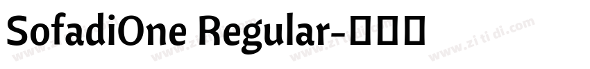 SofadiOne Regular字体转换 SofadiOne Regular字体转换